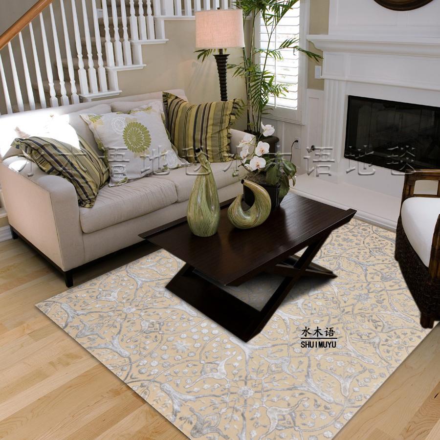 水木语流行抽象丝毯现代简约欧式进口羊毛地毯别墅客厅卧室高档