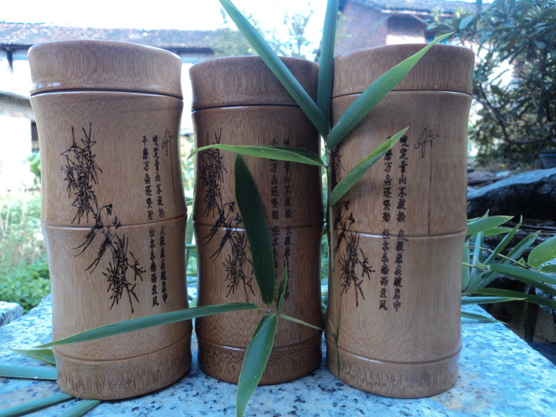 碳化竹筒  竹茶叶罐 茶叶包装 纯天然环保茶叶罐 可定制logo