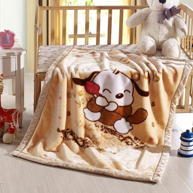 冬季婴儿小毛毯拉舍尔儿童毛毯双层加厚新生儿抱毯宝宝绒毯午睡毯