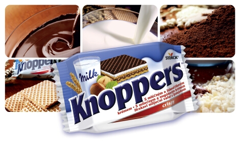 现货 德国Knoppers 牛奶榛子巧克力威化饼干h 250g10袋好吃健康