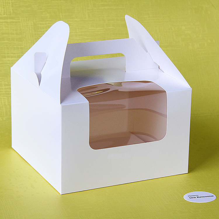 定做手提慕斯蛋糕盒杯子蛋糕慕斯包装盒透明方块慕斯盒纯色小西点