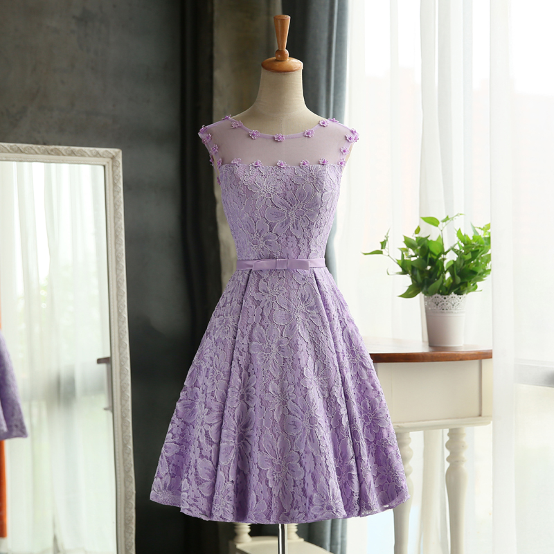 伴娘服2015新款冬季短款紫色修身伴娘团小礼服裙女时尚年会晚礼服
