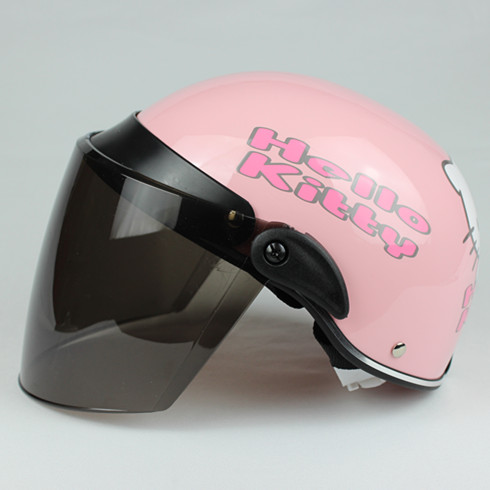 哈雷摩托车头盔 电动电瓶车 女士男士夏盔 粉红可爱 安全防紫外线
