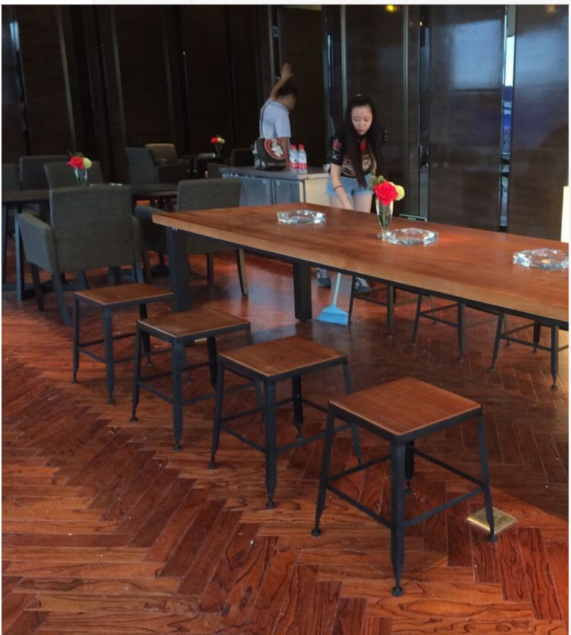 休闲餐桌星巴克  实木茶桌复古书桌宜家办公桌现代简约餐桌椅组合