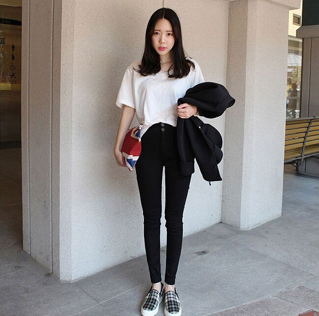 658#韩版新款大码高腰弹力小脚铅笔修身黑色牛仔裤女显瘦长裤子