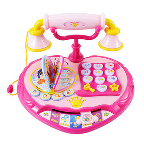 宝丽公主电话玩具 儿童电话机 早教音乐玩具 宝宝学习机 婴儿玩具