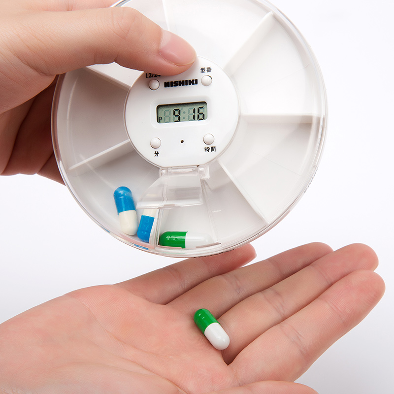 日本NISHIKI智能定时药盒七格电子分药盒随身吃药提醒器便携一周