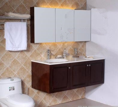 简约现代欧式浴室柜橡木组合卫生间洗脸盆大理石落地卫浴柜