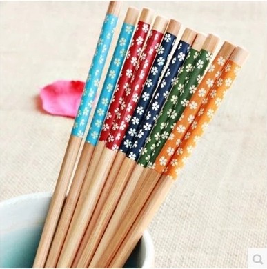 木质筷子樱花筷子家用筷子酒店筷子特价促销1双价格彩色筷子