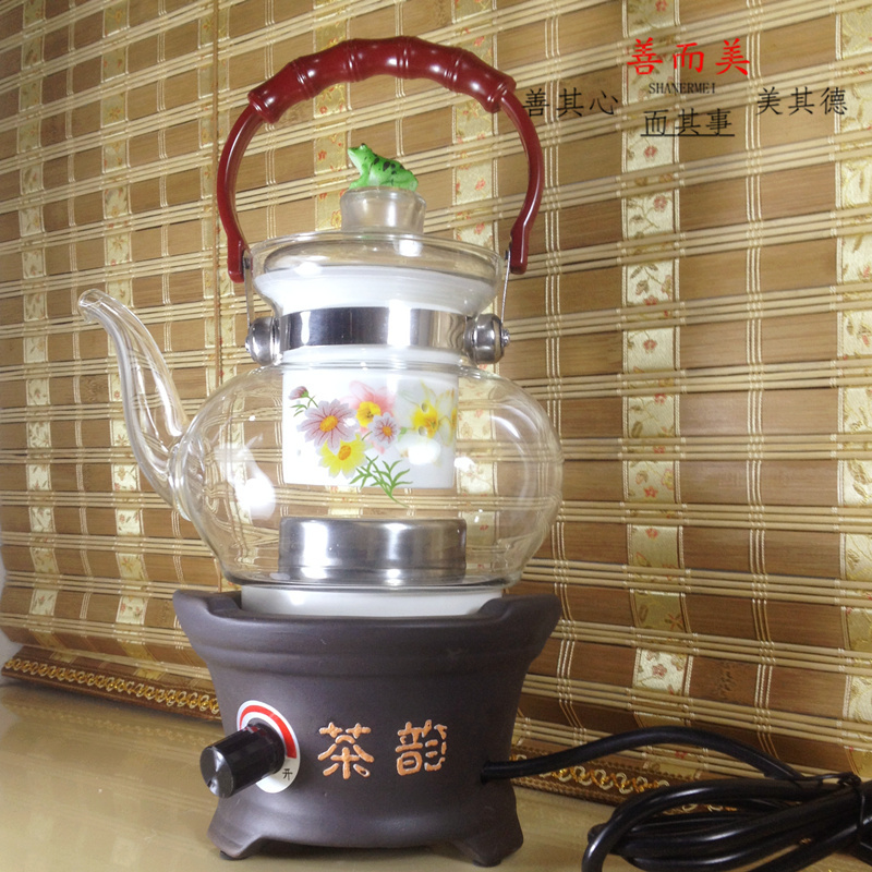 善而美陶然炉煮水茶炉/电热功夫煮水茶炉/快速烧水电陶炉玻璃茶壶