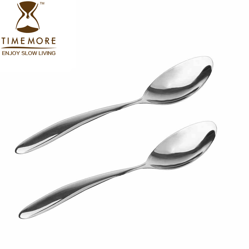 TIMEMORE精致不锈钢加厚咖啡勺甜品勺小汤勺咖啡勺子 两支装