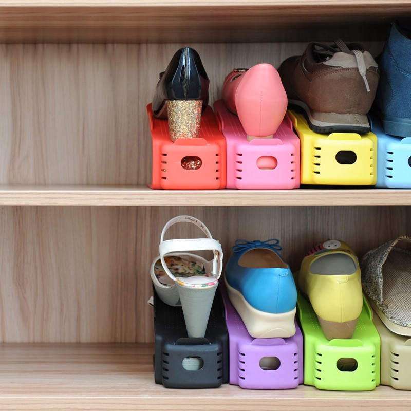 收纳神器一体式双层鞋架鞋柜塑料鞋架单个装特价创意简易收纳架