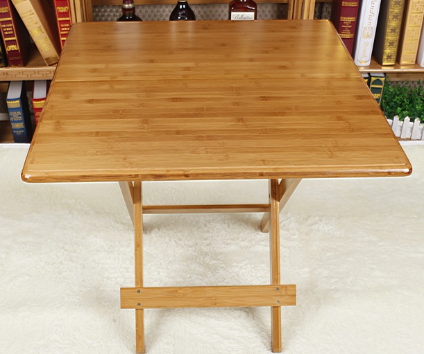 楠竹折叠桌简易折叠餐桌学习桌宜家实木户外小圆桌包邮TY-041