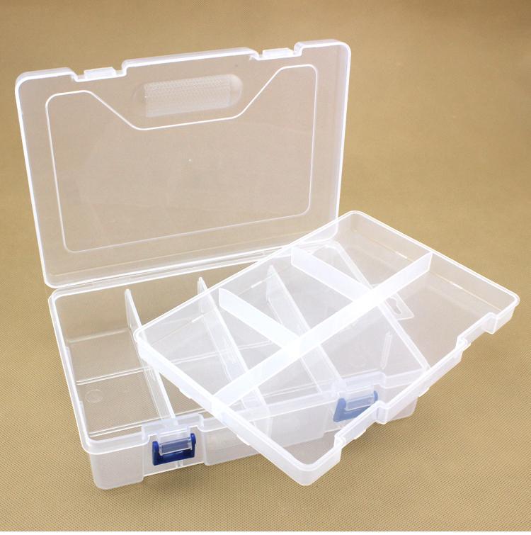 双层8格透明塑料盒收纳盒 首饰盒 家庭药盒 渔具盒 小五金工具盒