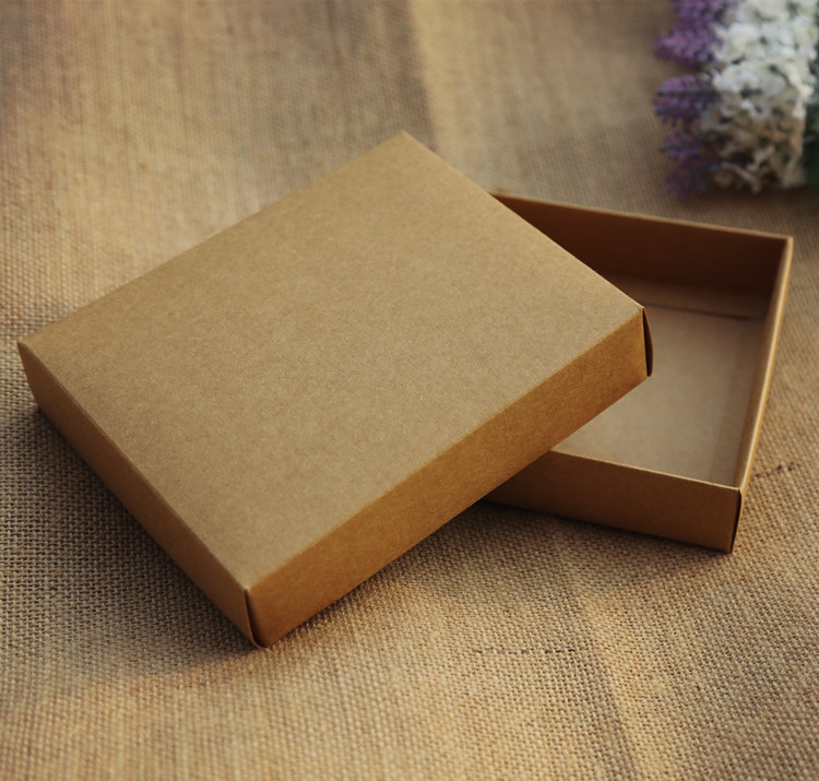 牛皮纸盒子 天地盖包装盒 加厚短款钱包盒  11.5cm*14cm*3cm