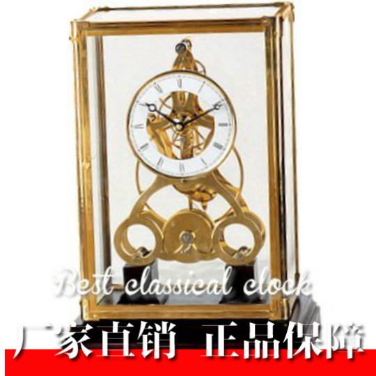 欧式镀金骨架钟|仿复古老式上弦座钟|全铜机械台钟|仿古董立钟