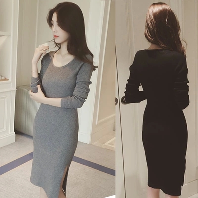 2015新款韩国毛衣针织连衣裙