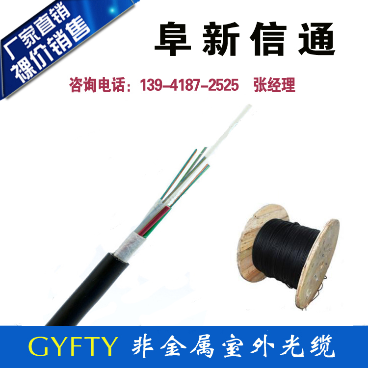 热卖 GYFTY-24B1单模24芯层绞式 非金属抗电磁场干扰室外架空光缆