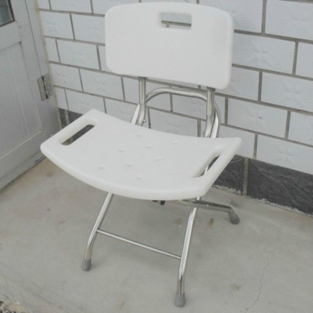 全不锈钢洗澡椅高档带靠背可折叠老人洗澡椅孕妇洗浴椅沐浴凳坐浴