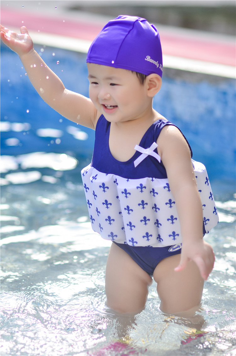 新款beverly kids正品女孩儿童泳衣婴儿幼儿小孩宝宝助泳衣20013