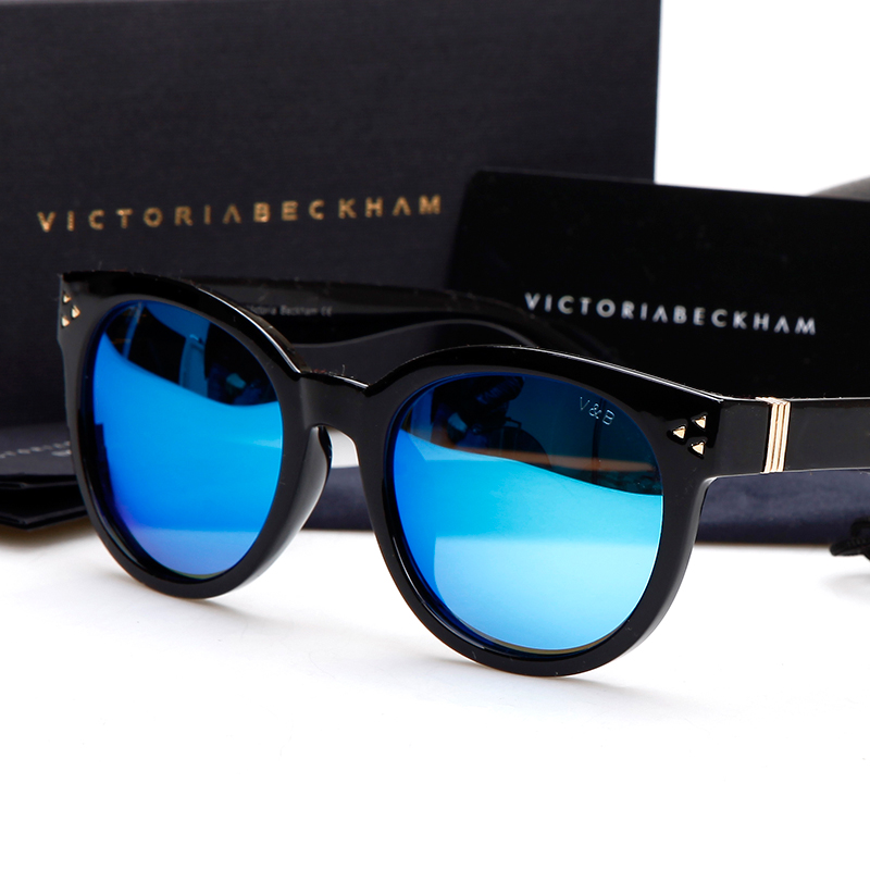 2015新款贝克汉姆同款墨镜个性女士太阳镜圆框炫彩偏光镜驾驶tyj