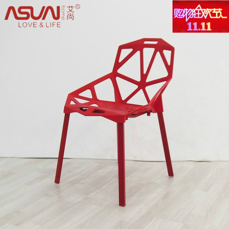 矩形椅 塑料椅子 简约现代欧式餐椅/田园休闲椅/宜家椅子 家用椅