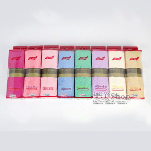 韩国进口 长毛绒毛巾1P盒装 高质量韩国毛巾 超吸水亲肤柔软