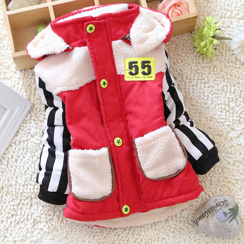 冬装男童棉衣外套加厚加毛韩版儿童装连帽棉袄婴幼儿外套0-1-2岁