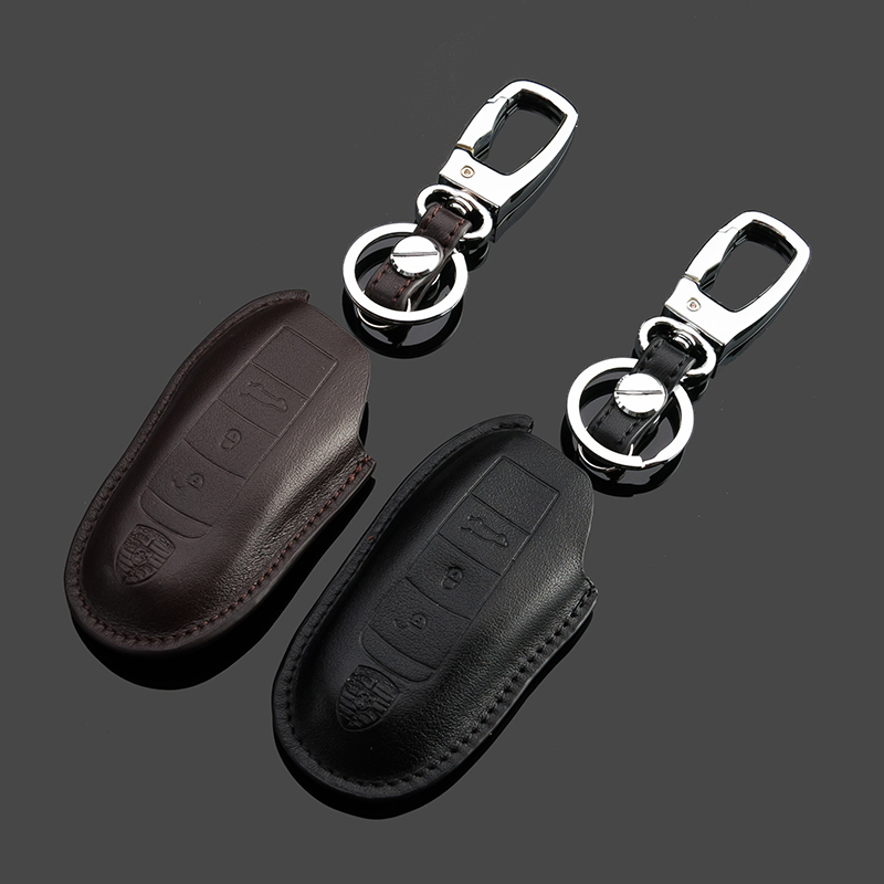 新款保时捷卡宴Panamera911macan真皮3D钥匙包保护壳男汽车钥匙套