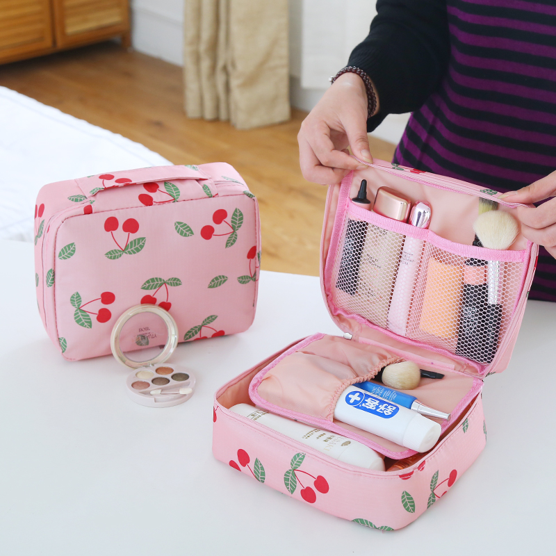 化妆包韩国大容量小号便携女手提可爱护肤品收纳洗漱包旅行化妆袋