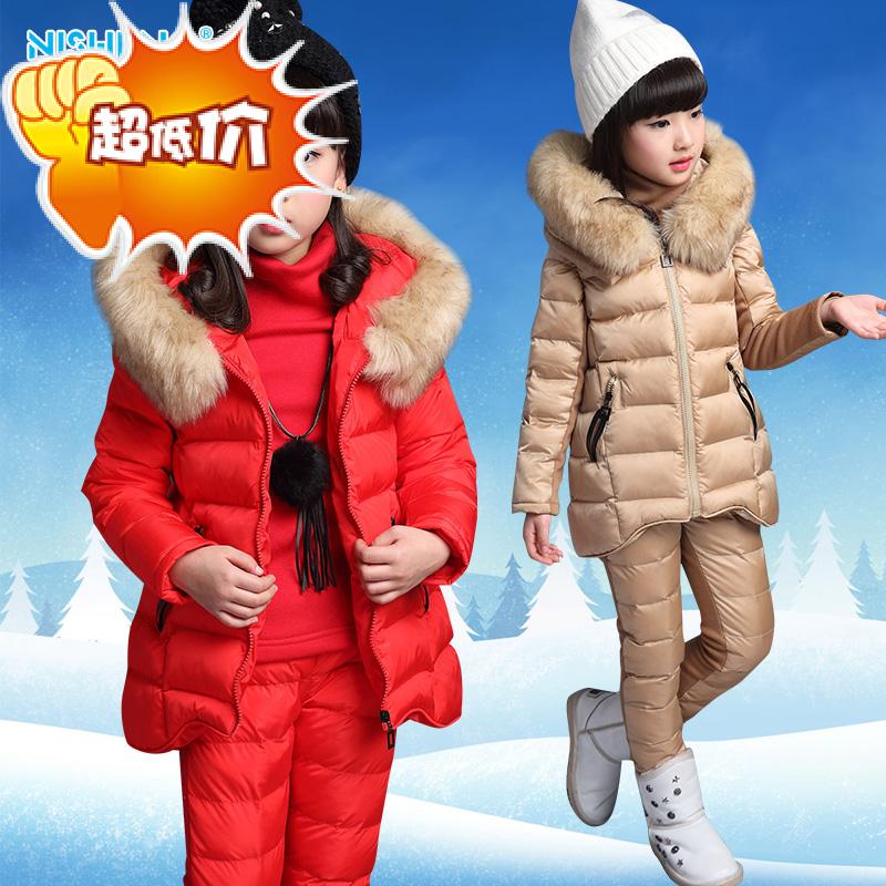 女童冬装卫衣三件套2015潮新款童装儿童棉服女孩棉衣棉裤加厚套装