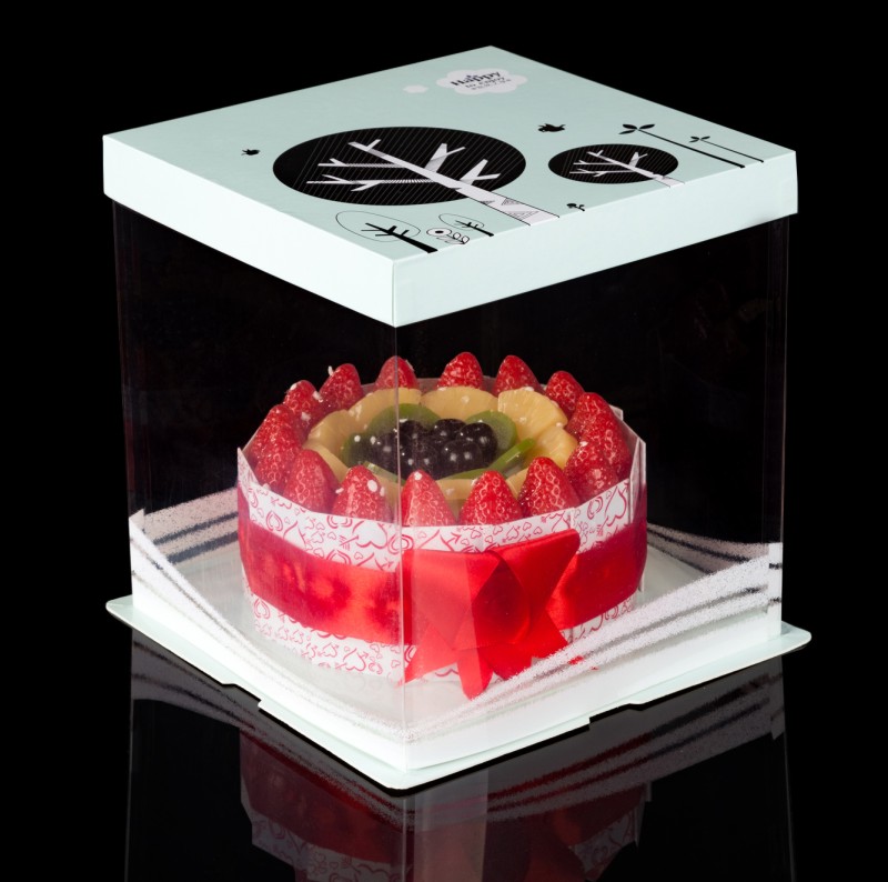 云端56寸10寸透明包装烘焙包装生日蛋糕盒塑料包装厂家直销包邮