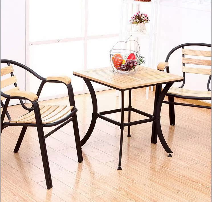 欧式铁艺餐桌椅咖啡厅茶几阳台庭院户外桌椅组合三件套装小茶几