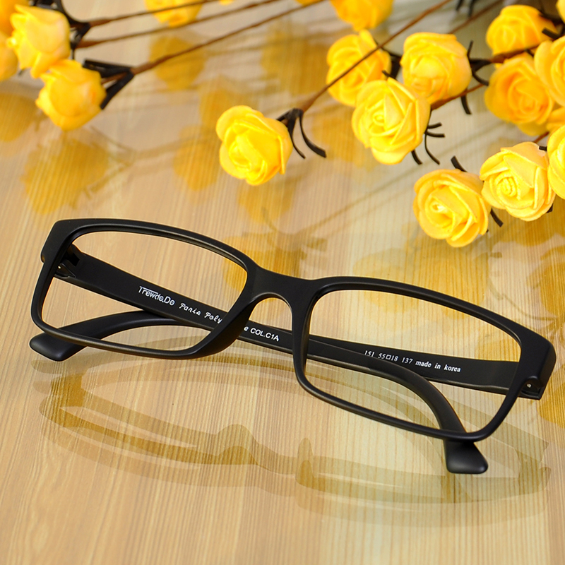黑框胖脸板材复古眼镜框架男士TR90近视眼镜架全大框方框光学配镜