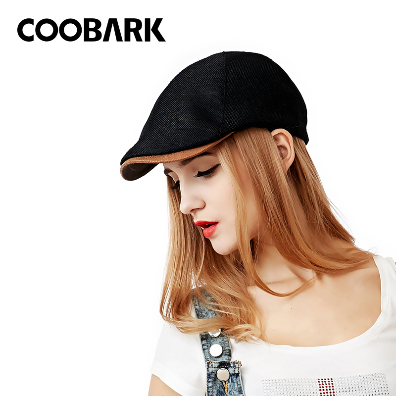 COOBARK春夏季女士帽子复古韩版贝雷帽鸭舌帽休闲帽潮人户外帽子