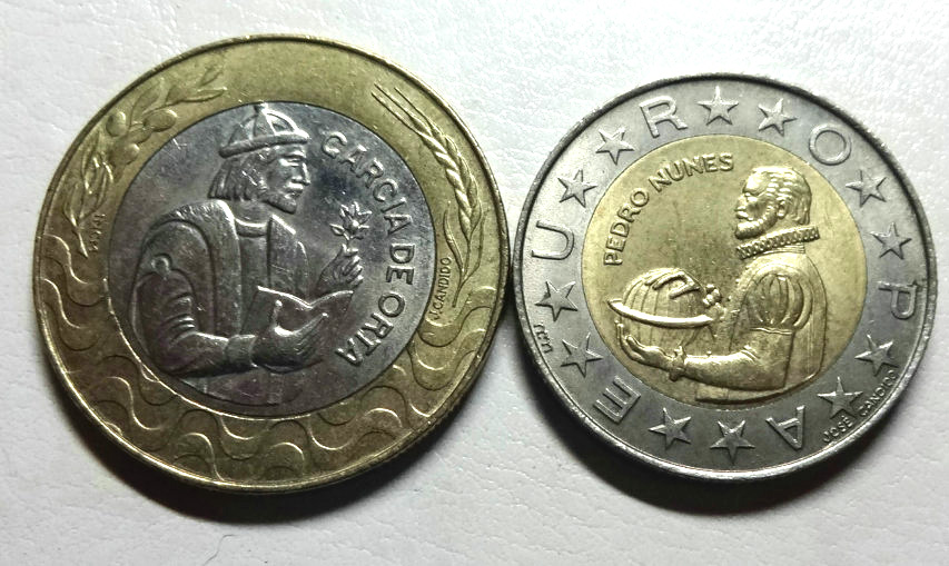 葡萄牙100.200埃斯库多双色金属硬币厚版欧洲外国钱币E11