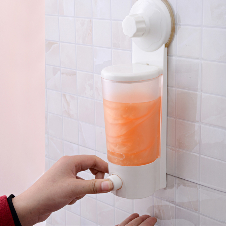 浴室挂壁按压式乳液器卫生间装洗手液器沐浴乳液器厕所吸盘乳液器