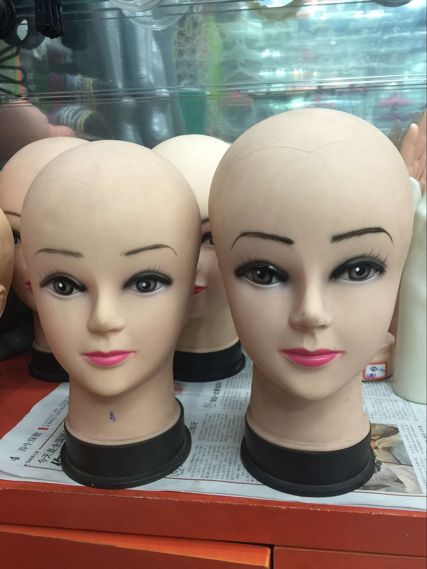 厂家直销时尚塑料女头模，头模批发