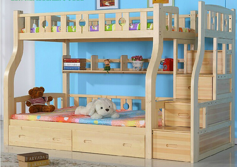 特价包邮实木子母床儿童床上下床双层床高低铺上下铺母子松木木床
