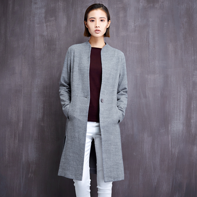 羊毛大衣女2015新款秋冬装高端显瘦毛呢外套女中长款修身呢子大衣