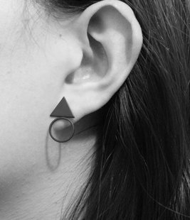 欧美简约时尚几三角形圆形何个性耳钉环饰品