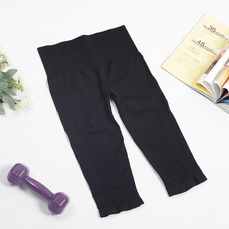 包邮夏莫代尔弹力薄款健身跑步瑜伽紧身速干七分运动休闲女裤中裤