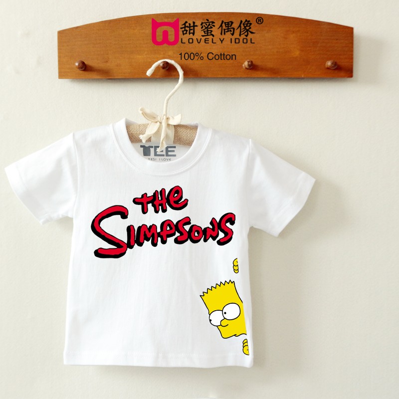 甜蜜偶像 辛普森一家 儿童纯棉短袖T恤 韩版可爱童装 夏装 半袖9