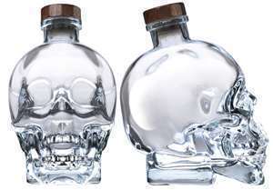 玛雅文明大号水晶骷髅头（400ml）装饰瓶 工艺玻璃瓶 酒瓶.