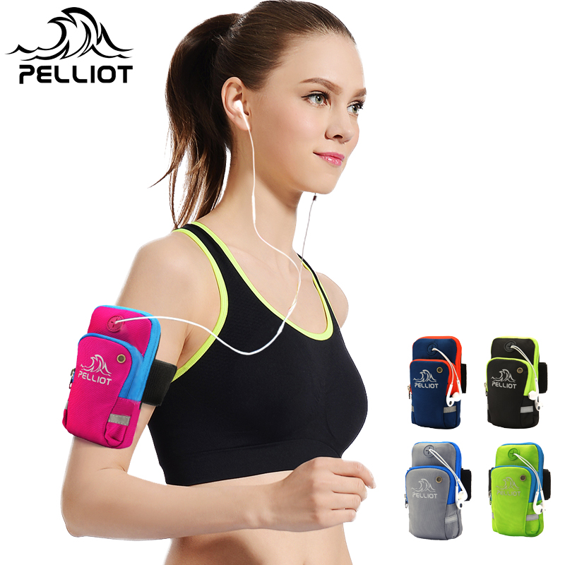 法国PELLIOT跑步手机臂包女手臂包跑步装备男运动手机臂套手腕包