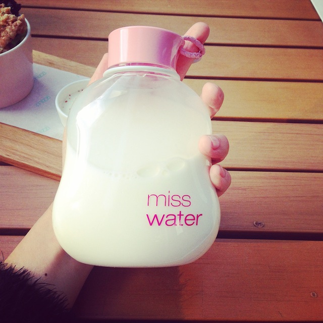 韩国正品Miss water随行杯暖手杯女士公主水杯运动水壶创意学生杯