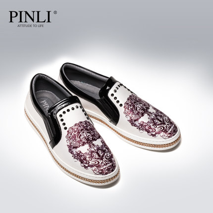 PINLI品立 2015夏季新款时尚男鞋 个性懒人鞋休闲鞋潮鞋男 X0509