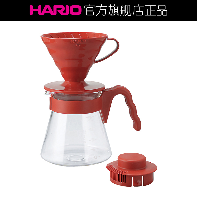 HARIO日本咖啡壶V60玻璃家用滴漏式过滤杯手冲咖啡器具套装VCSD