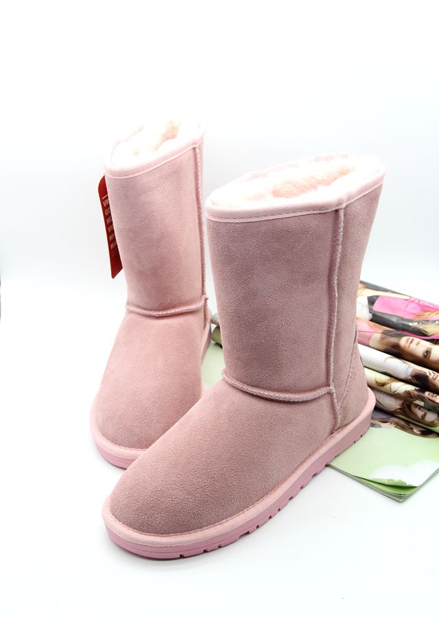 2015正品雪地靴VMT新款中筒磨砂牛皮牛筋厚底防滑保暖女棉鞋