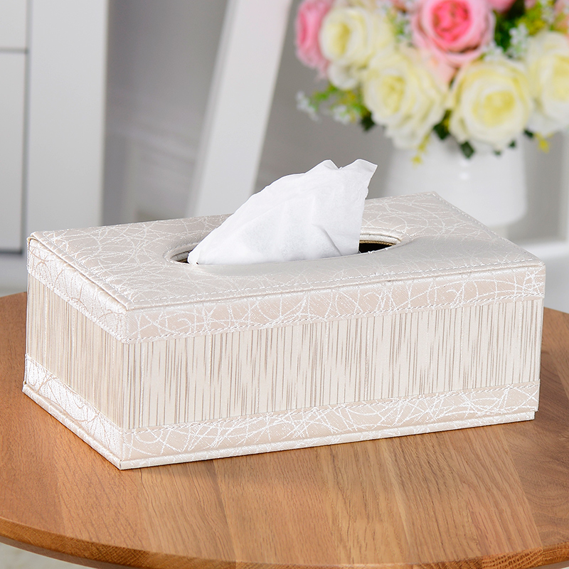 韩国简约皮革纸巾盒 欧式客厅家用餐巾纸盒 创意实木汽车用抽纸盒